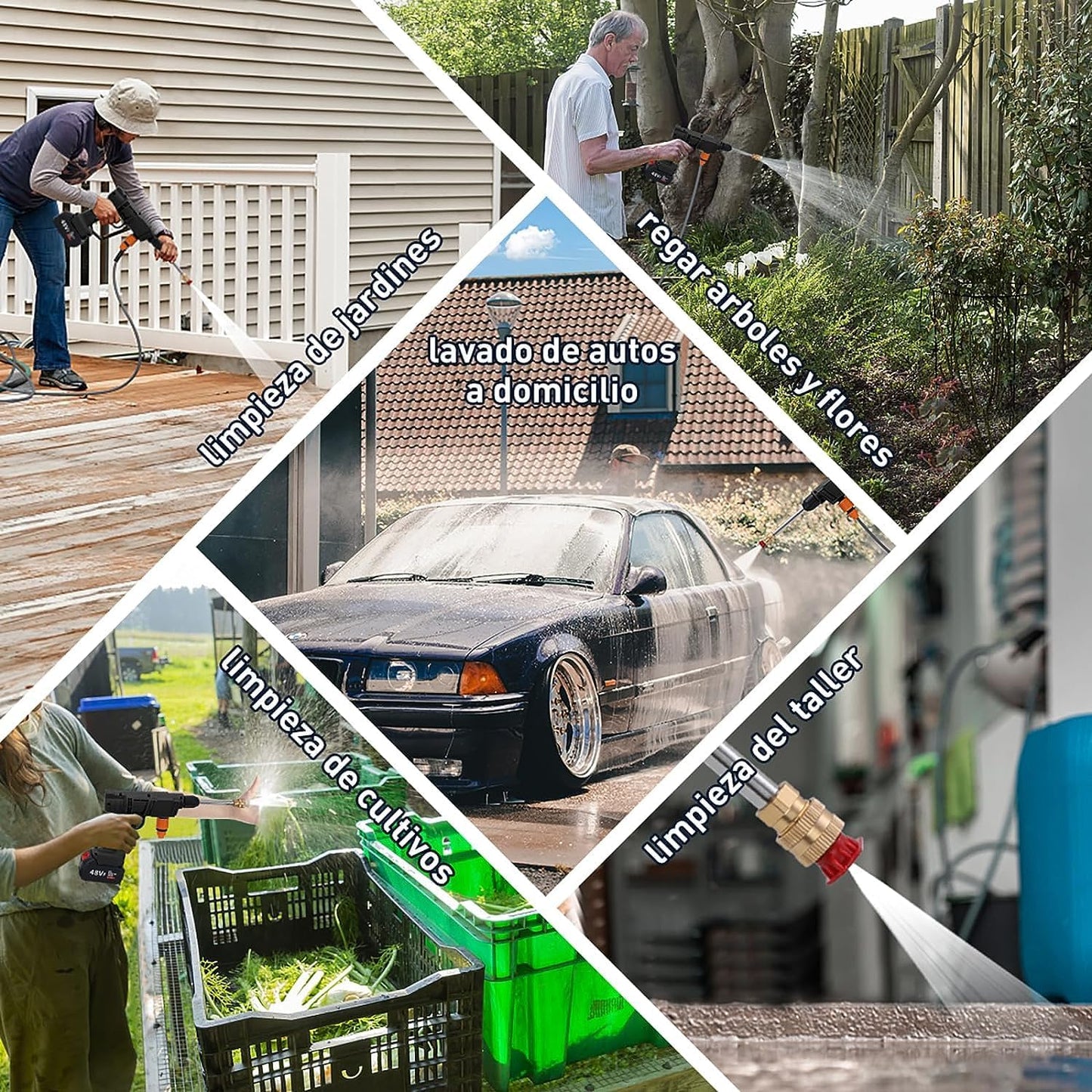 Power Max - HIDROLAVADORA PORTÁTIL BAT 20000mAh