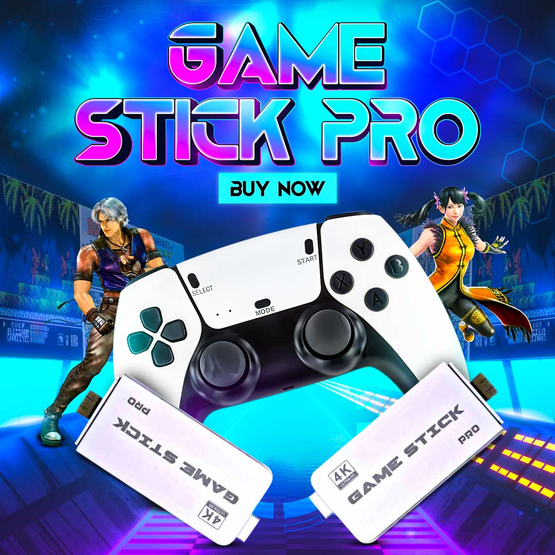 GAME STICK PRO ULTRA +20.000 JUEGOS + 2 MANDOS DE REGALO